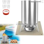 Lzq 2x chauffage de piscine au feuchauffant pour piscines en bois tonneau � feu avec spirale chauffantepo�le ...