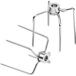 Lzq tournebroche �lectrique en inox 220 - 240 v - 4 broches 107 cm - pour barbecue et r�tissoire
