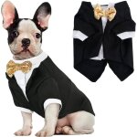 M - ensemble chemise smoking et n?ud papillon pour animaux de compagnie - tenue de c�r�monie pour mariages ...