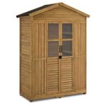 M mcombo armoire de jardin abri de jardin en bois rsistant aux intempries 1743 pour extrieur (naturel) ...