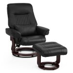 M mcombo fauteuil relax avec fonction inclinable fauteuil de lecture pivotant � 360� avec repose - pieds ...