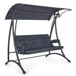 M mcombo hollywood balan�oire 3 places avec fonction lit assise �paisse balan�oire de jardin 4025 (gris) ...