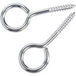 M5 * 65 piton  visser anneau en acier inoxydable 304 vis avec attache porte loquet boucle 10 pcs + 10 ...