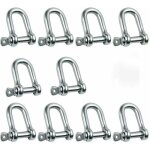 Manille inox - yyv - m5 - droite - acier inoxydable - lot de 10 Manille inox - yyv - m5 - droite - acier inoxydable - lot de 10