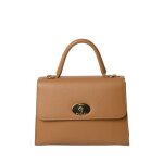 Mac douglas alba clichy - sac � main cuir marron - havane clichy - alba - v21