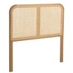 Macabane amy - t�te de lit en bois de mindi et rotin naturel pour lits 80 / 90cm amy