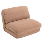 Macabane angele - chauffeuse 1 place convertible en tissu couleur vieux rose