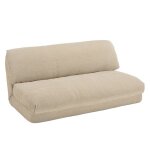 Macabane angele - chauffeuse convertible 2 places en tissu couleur beige