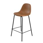 Macabane augustin - lot de 2 tabourets de bar john marron hauteur dassise 65cm