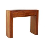 Macabane ayan - console moderne marron 2 tiroirs bois teck Macabane ayan - console moderne marron 2 tiroirs bois teck
