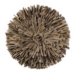 Macabane suzy - d�coration murale ronde 80x80cm bois flott�