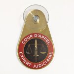 Macaron expert judiciaire cour d?appel - insigne doré à ventouse - plaque expert judiciaire pour pare ... Macaron expert judiciaire cour d?appel - insigne doré à ventouse - plaque expert judiciaire pour pare ...