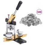 Machine à badges avec 500 pièces de bouton à épingle 37 mm Machine à badges avec 500 pièces de bouton à épingle 37 mm