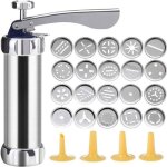 Machine � biscuits - jormftte - presse � p�tisserie - aluminium - 20 moules interchangeables - ergonomique ...