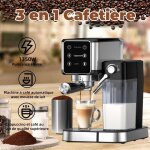 Machine  caf automatique avec moulin intgr 2h de chauffe automatique intensit rglable 1050 wcafetiere ...