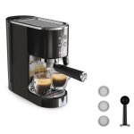 Machine  caf expresso broyeur - krups - xp444g - 15 bars - buse vapeur - compacte et moderne