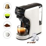Machine  caf expresso hibrew h1a 1450w - extraction 19 bars - cafetire  capsules multiples 4 en 1 ...