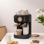 Machine  caf expresso semi - automatique - thera retro pro - 20 bars - chauffe - eau inox - mousse ...