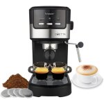 Machine  caf expresso - zvvn - duetta - 1100w - 15 bars - convient aux dosettes et au caf en poudre ...