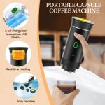 Machine  caf multi capsules - 12v - 3 en 1 cafetiere expresso - machine  caf portable - pour caf ...