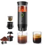 Machine � caf� portable 12v voiture & camping - compatible capsules nespresso - caf� moulu - chauffage ...