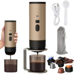 Machine  caf portable 3 en 1 automatique capsule espresso 15 bar chauffante usb rechargeable 12v caf ...