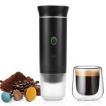 Machine à café portable cafetière à expresso chauffage Électrique de voyage 12v echargeable sur batterie ... Machine à café portable cafetière à expresso chauffage Électrique de voyage 12v echargeable sur batterie ...
