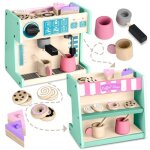 Jouet p�tisserie avec machine � caf� - janshop - 2en1 caf� confiserie - �l�ments mobiles - accessoires ...