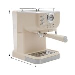 Machine � caf� semi - automatique pression de 20 bars r�servoir deau de 15 l fonction de mousse de lait ...