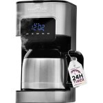Machine  caf avec thermos - zvvn - minuterie programmable 24h - thermos  double paroi - 10 tasses ...