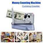Machine de comptage de billets - comptoir dargent portable (v40) - compteur de billets de banque - avec ...