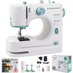 Machine � coudre portable d�butant avec 16 mod�les de points diff�rents avec kit couture et p�dales pour ...