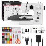 Machine � coudre portable d�butant avec 39 mod�les de points diff�rents avec kit couture et p�dales pour ...