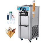 Machine  crme glace commerciale - vevor - 21 - 31 l / h 1500 w 3 saveurs - machine  glace italienne ...