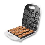Machine � donuts �lectrique 16 trous - 1400w - rev�tement antiadh�sif - double chauffe - thermostat automatiqu ...
