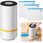 Machine � emballer sous vide avec 15 sacs sous vide : portable pour aliments chargement usb petit aliments ...