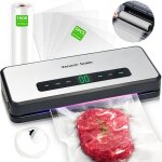 Machine  emballer sous vide - 5 en 1 aspiration puissante de 90 kpa cran tactile led avec 1 rouleau ...