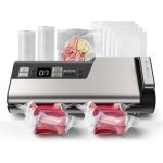 Machine � emballer sous vide - woopso - mesliese - 95 kpa 140 w - double �tanch�it� - cutter int�gr�