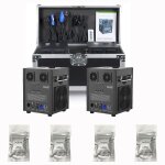 Machine � etincelle froide - jajaluya 1300w pack de 2 machine � fum�e avec flight case et 4pcs200g poudre ...