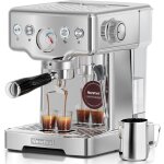 Machine  expresso 15 barscafetiere professionnelle en acier inoxydable avec manomtre visible et mousseur ...