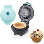 Machine � gaufres 350w pour le petit d�jeuner avec rev�tement antiadh�sif mini gaufrier pour coupes de ...