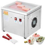 Machine  glace roule 28x24x2 cm - vevor - plancha  glace roule commerciale en inox alimentaire - ...