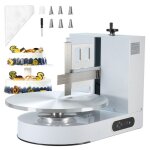 Machine � glacer les g�teaux - duoku - 4 - 16 pouces - cr�me lisse - plateau tournant - blanc