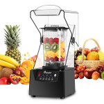 Machine a granita professionnelle avec couvercle anti - bruit blender silencieux 2200w pour smoothie ...