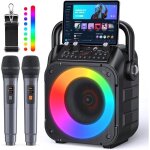 Machine de karaoké enceinte bluetooth avec 2 microphones sans filavec système de sonorisation prenant ... Machine de karaoké enceinte bluetooth avec 2 microphones sans filavec système de sonorisation prenant ...