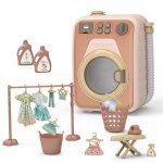 Machine � laver �lectrique � tambour pour enfants jouet m�nager peut ajouter de leau avec lumi�re et ...