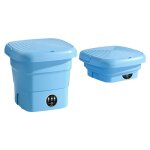 Machine  laver portable - mini lave linge pliable 45l 36w - minuterie - 3 modes de nettoyage - lavage ...