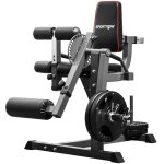 Machine musculation jambes rglable presse poids acier noir 100x90x105 cm