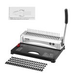 Machine � relier - vevor - machine � relier � peigne 21 trous - avec 100 �pines de reliure � peigne de ...