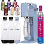 Saturateur eau gazeuse - sodastream - art blue - 3 bouteilles 1l sans bpa - 1 cylindre co2 - 6 saveurs ...
